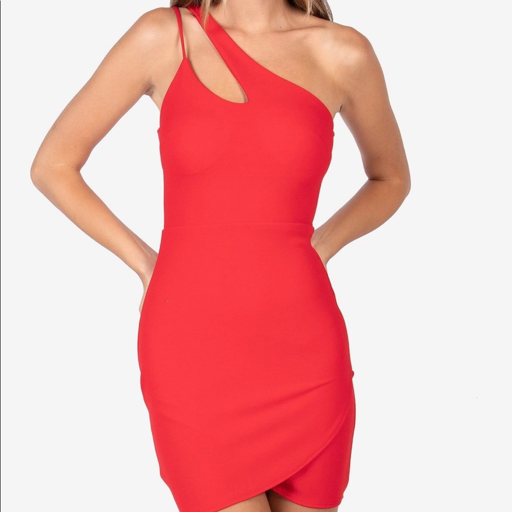 🌹B.DARLIN One Shoulder Strappy Asymetric dress🌹